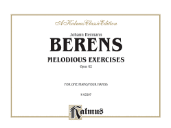 Melodious Exercises, Op. 62: Comb Bound Book