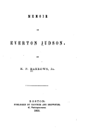 Memoir of Everton Judson