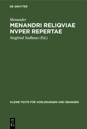 Menandri Reliqviae Nvper Repertae