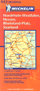 Michelin Germany Midwest - Nordrhein-Westfalen, Hessen, Rheinland-Pfalz, Saarland Map No. 543
