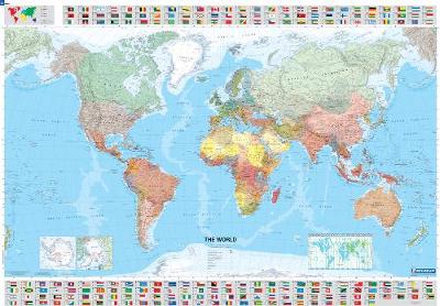 Michelin the World Map #13701(905): Laminated, Rolled - Michelin