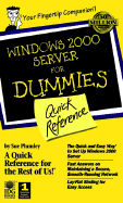 Microsoft Windows 2000 Server for Dummies Quick Reference