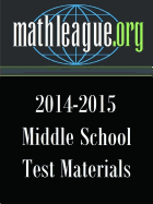 Middle School Test Materials 2014-2015