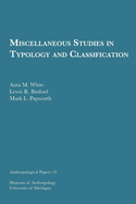 Miscellaneous Studies in Typology and Classification: Volume 19