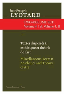 Miscellaneous Texts: "Aesthetics and Theory of Art" and "Contemporary Artists"