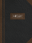 Mobile Notary Journal: Hardbound Record Book Logbook for Notarial Acts, 390 Entries, 8.5" x 11", Black and Brown Cover