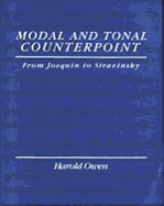 Modal and Tonal Counterpoint: From Josquin to Stravinsky