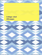 Modern Chevron Pattern Rich Blue Color Composition College Ruled Book: 7.44 X 9.69 - 200 Pages, Matte Finish, Creative Journal, Use It as a Writer's Journal, Student Notebook, Calligraphy Book, Back to School, to Make Lists, Class Subject Notebook
