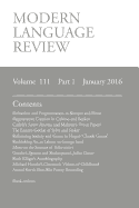 Modern Language Review (111: 1) January 2016