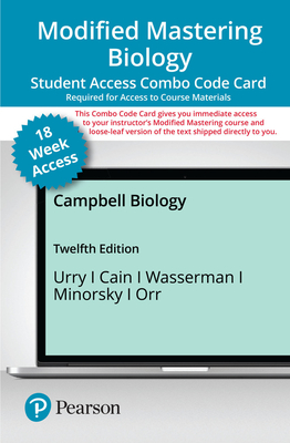Modified Mastering Biology with Pearson Etext -- Combo Acces Card -- For Campbell Biology (18-Weeks) - Urry, Lisa A, and Cain, Michael L, and Wasserman, Steven A