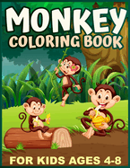 Monkey Coloring Book for Kids ages 4-8: Swing into Fun with 40 Playful Monkey Coloring Pages