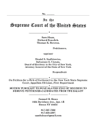 Motion to Us Supreme Court for a Stay of Order of Board of Elections in the City of New York in Petition for a Writ of Certiorari in Sloan Vs Szalkiew