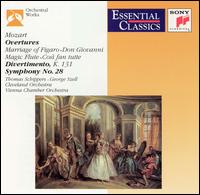 Mozart: Overtures; Divertimento, K. 131; Symphony No. 28 - Ernani Angelucci (french horn); George Goslee (bassoon); Marc Lifschey (oboe); Martin Morris (french horn);...