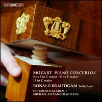 Mozart: Piano Concertos Nos. 8 in C major, 11 in F major, 13 in C major - Ronald Brautigam (fortepiano); Wolfgang Amadeus Mozart (candenza); Klner Akademie; Michael Alexander Willens (conductor)