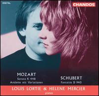 Mozart: Sonata K. 448; Andante mit Variationen; Schubert: Fantaisie D. 940 - Hlne Mercier (piano); Louis Lortie (piano)