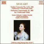 Mozart: Violin Concerto No. 4, K218; Sinfonia concertante, K364