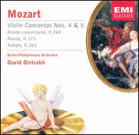 Mozart: Violin Concertos Nos. 4 & 5; Rondo concertante; Rondo; Adagio - David Oistrakh (violin); Ferdinand David (candenza); Joseph Joachim (candenza); Berlin Philharmonic Orchestra;...