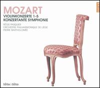 Mozart: Violinkonzerte 1-5; Konzertate Symphonie - Bruno Pasquier (viola); Regis Pasquier (violin); Lige Philharmonic Orchestra; Pierre Bartholome (conductor)