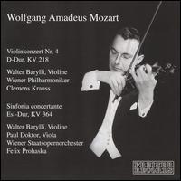 Mozart: Violonkonzert Nr. 4; Sinfonia concertante - Paul Doktor (viola); Walter Barylli (violin)