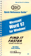 Ms Word 97 Quick Reference Guide