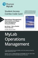 Mylab Operations Management with Pearson Etext -- Combo Access Card -- For Operations Management: Sustainability and Supply Chain Management