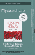 Mysearchlab with Pearson Etext -- Standalone Access Card -- For Introduction to Behavioral Research Methods - Leary, Mark R, PhD