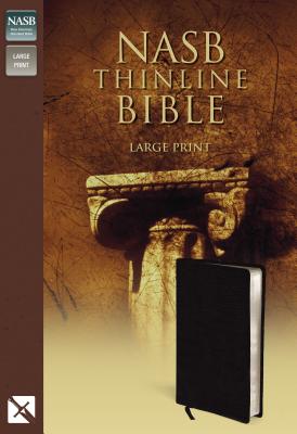 NASB, Thinline Bible, Large Print, Bonded Leather, Black, Red Letter Edition: New American Standard Bible - Zondervan