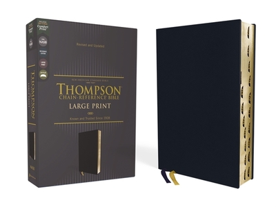 Nasb, Thompson Chain-Reference Bible, Large Print, Leathersoft, Navy, 1995 Text, Red Letter, Thumb Indexed, Comfort Print - Thompson, Frank Charles, Dr. (Editor), and Zondervan
