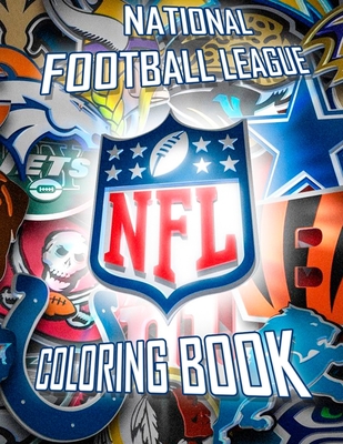 National Football League NFL Coloring Book: 43 Illustrations (Team Logos and Famous Players) - Edition, Sport