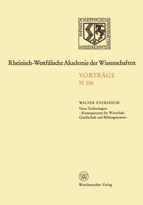 Natur-, Ingenieur- Und Wirtschaftswissenschaften: Vortrge - N 356 - Eversheim, Walter