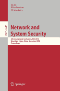 Network and System Security: 6th International Conference, Nss 2012, Wuyishan, Fujian, China, November 21-23, Proceedings