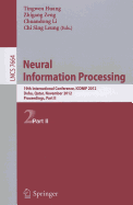 Neural Information Processing: 19th International Conference, ICONIP 2012, Doha, Qatar, November 12-15, 2012, Proceedings, Part II