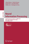 Neural Information Processing: 23rd International Conference, Iconip 2016, Kyoto, Japan, October 16-21, 2016, Proceedings, Part IV