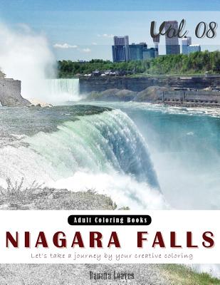 Niagara Falls: Landscapes Grey Scale Photo Adult Coloring Book, Mind Relaxation Stress Relief Coloring Book Vol8.: Series of Coloring Book for Adults, Grown Up, and Kids 8.5 X 11 (21.59 X 27.94 CM) - Leaves, Banana