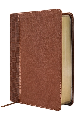 Nirv, Giant Print Compact Bible, Leathersoft, Brown, Comfort Print - Zondervan