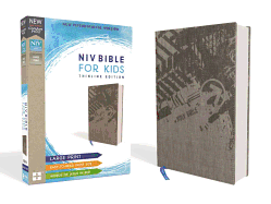 Niv, Bible for Kids, Large Print, Cloth Over Board, Gray, Red Letter, Comfort Print: Thinline Edition