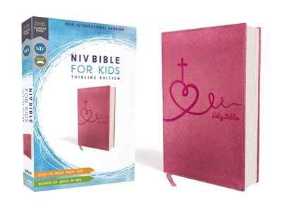 NIV, Bible for Kids, Leathersoft, Pink, Red Letter, Comfort Print: Thinline Edition - Zonderkidz