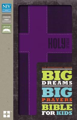 NIV, Big Dreams, Big Prayers Bible for Kids, Leathersoft, Purple - Zondervan