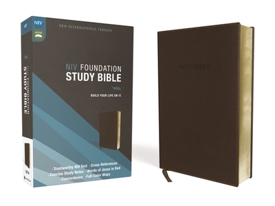 NIV, Foundation Study Bible, Leathersoft, Brown, Red Letter - 