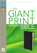 NIV, Giant Print Compact Bible, Bonded Leather, Black