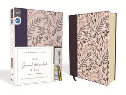 NIV, Journal the Word Bible, Cloth Over Board, Pink Floral, Red Letter Edition, Comfort Print: Reflect, Take Notes, or Create Art Next to Your Favorite Verses