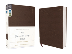 Niv, Journal the Word Bible, Double-Column, Leathersoft, Brown, Red Letter Edition, Comfort Print: Reflect, Take Notes, or Create Art Next to Your Favorite Verses