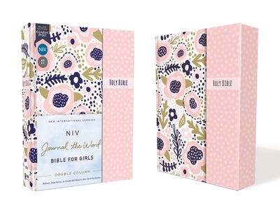 Niv, Journal the Word Bible for Girls, Double-Column, Hardcover, Pink, Magnetic Closure, Red Letter, Comfort Print: Reflect, Take Notes, or Create Art Next to Your Favorite Verses - Zondervan