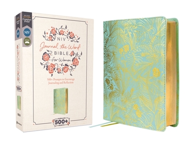 Niv, Journal the Word Bible for Women (Perfect for Note-Taking), Leathersoft, Teal, Red Letter, Comfort Print: 500+ Prompts to Encourage Journaling and Reflection - Zondervan