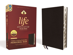 NIV, Life Application Study Bible, Third Edition, Personal Size, Bonded Leather, Black, Red Letter