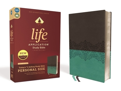 NIV, Life Application Study Bible, Third Edition, Personal Size, Leathersoft, Gray/Teal, Red Letter - Zondervan