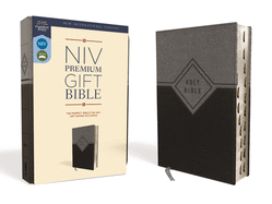 NIV, Premium Gift Bible, Leathersoft, Black/Gray, Red Letter, Thumb Indexed, Comfort Print: The Perfect Bible for Any Gift-Giving Occasion