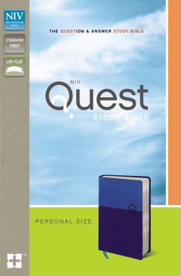 NIV, Quest Study Bible, Personal Size, Leathersoft, Blue: The Question and Answer Bible - Christianity Today Intl. (General editor)