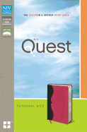 NIV, Quest Study Bible, Personal Size, Leathersoft, Gray/Pink: The Question and Answer Bible