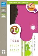 NIV, Teen Study Bible, Compact, Leathersoft, Pink/Brown